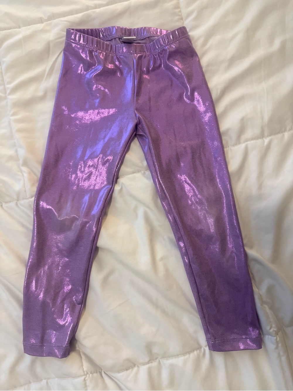 Old Navy Full-Length Shiny Leggings for Toddler Girls Purple- 4T